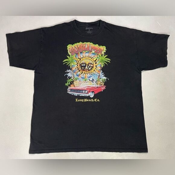 Sublime Graphic T-shirt Men XL Black Short Sleeve Music - Picture 1 of 9